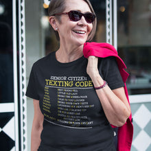 Load image into Gallery viewer, Senior Text Code | Black Tee Shirt