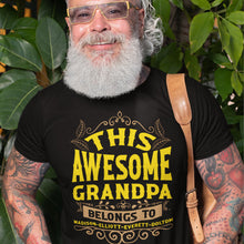 Load image into Gallery viewer, Awesome Grandpa | Black Tee Shirt