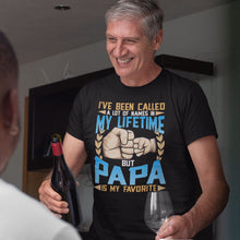 Load image into Gallery viewer, Favorite People Call Me Papa | Black Tee Shirt