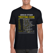 Load image into Gallery viewer, Senior Text Code | Black Tee Shirt