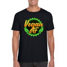 Load image into Gallery viewer, Vegan AF | Black Tee Shirt