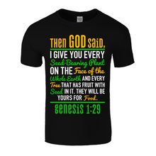Load image into Gallery viewer, Then God Said | Black Tee Shirt