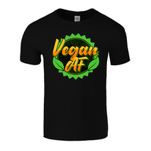 Load image into Gallery viewer, Vegan AF | Black Tee Shirt