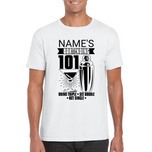 Load image into Gallery viewer, Personalized Bartending 101 T-shirt - Bartender T-shirt - Professional T-shirt - Barista Appreciation Gift - Gift for Bartender