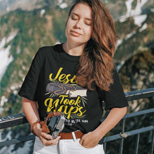 Load image into Gallery viewer, Jesus Took Naps | Black Tee Shirt
