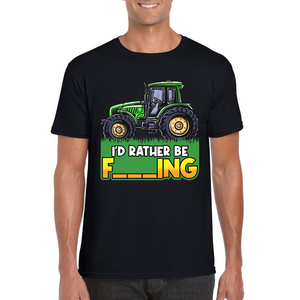 I'd Rather Be Farming | Black Tee Shirt