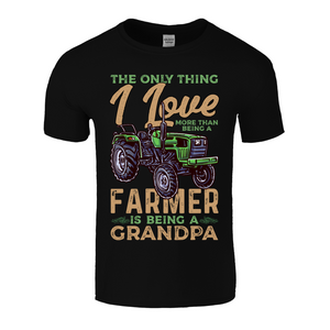 Grandpa Farmer | Black Tee Shirt