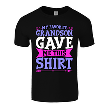 Load image into Gallery viewer, Favorite Grandson | Black Tee Shirt
